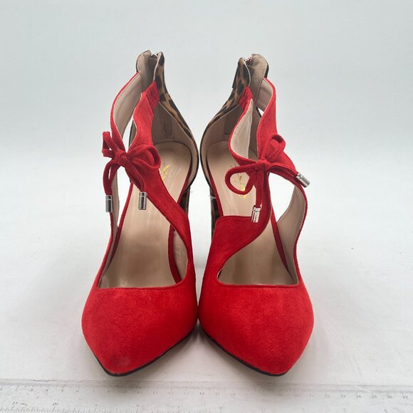 XYD Women Office Lady Closed Pointed Toe Cutout Casual Dress Pumps Booties - Picture 4 of 8